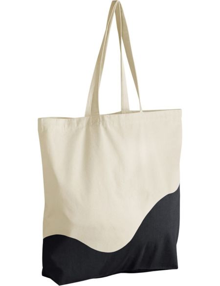 Große Bio-Baumwolltasche Westford Mill W235 natur/schwarz