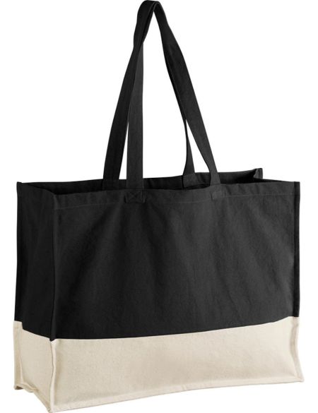 Bio-Baumwolltasche EarthAware Westford Mill W858 schwarz/natur