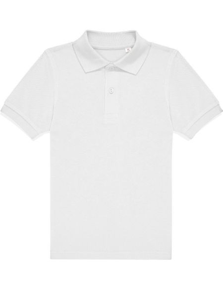 BC My Polo 180 weißes Piqué-Poloshirt für Kinder
