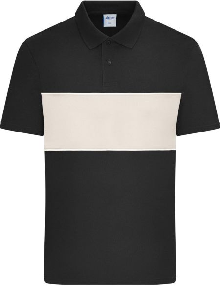Poloshirt Unisex Bio Color-Block Daiber 8050 schwarz/sandstein