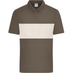 Poloshirt Unisex Bio Color-Block Daiber 8050 schwarz/sandstein