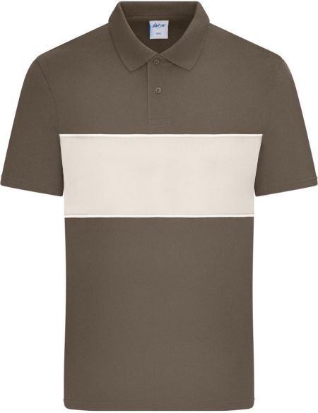 Poloshirt Unisex Bio Color-Block Daiber 8050 schwarz/sandstein