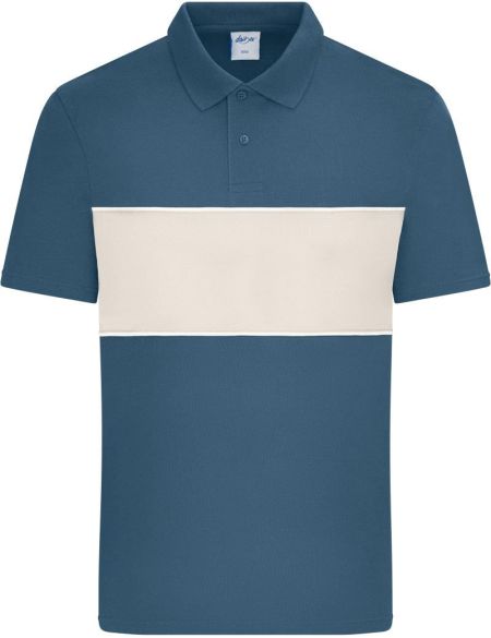 Poloshirt Unisex Bio Color-Block Daiber 8050 schwarz/sandstein