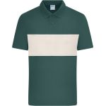 Poloshirt Unisex Bio Color-Block Daiber 8050 schwarz/sandstein