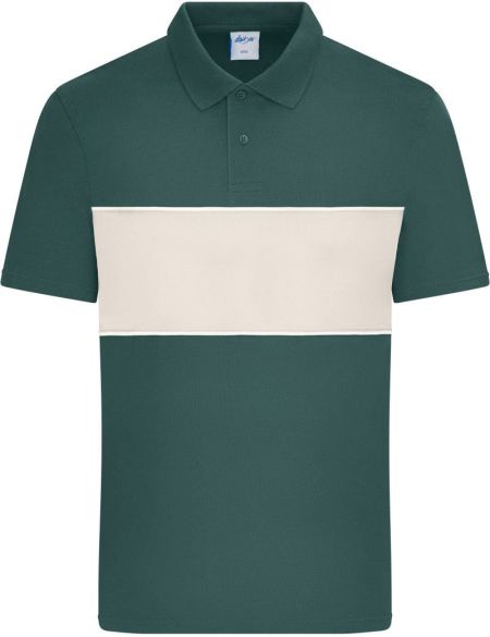 Poloshirt Unisex Bio Color-Block Daiber 8050 schwarz/sandstein