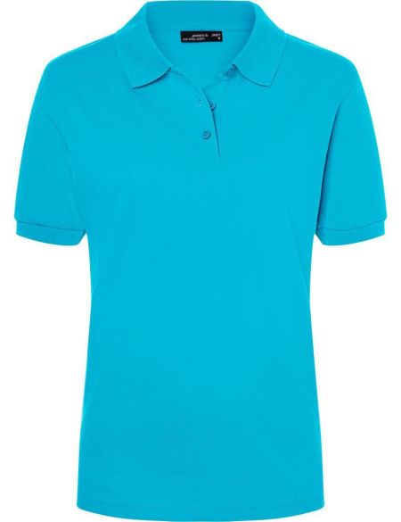 Women's piqué polo shirt Daiber JN71 aqua