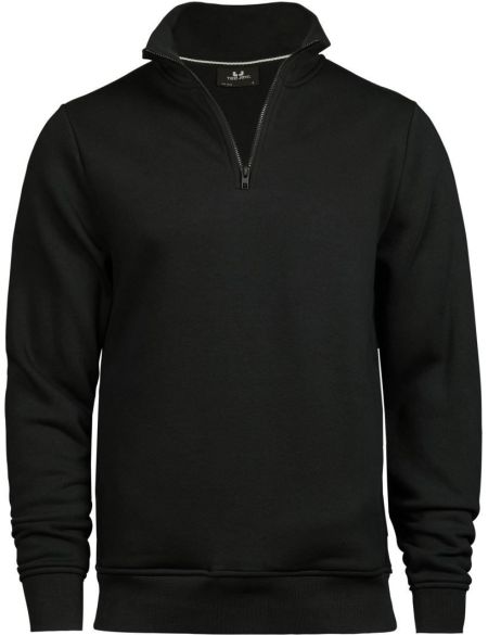 Herren-Sweatshirt mit 1/4-Reißverschluss Tee Jays TJ5438 schwarz