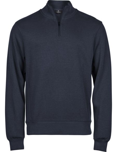 Tee Jays TJ5506 schwarzes Interlock-Sweatshirt mit 1/4-Reißverschluss