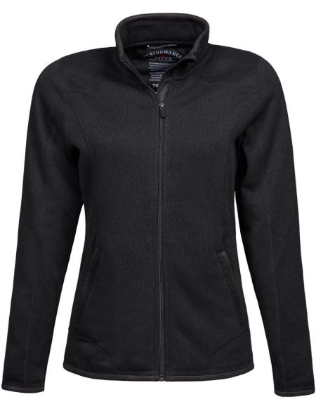 Damen-Sweatshirt Melange Fleece Tee Jays TJ9616 schwarz