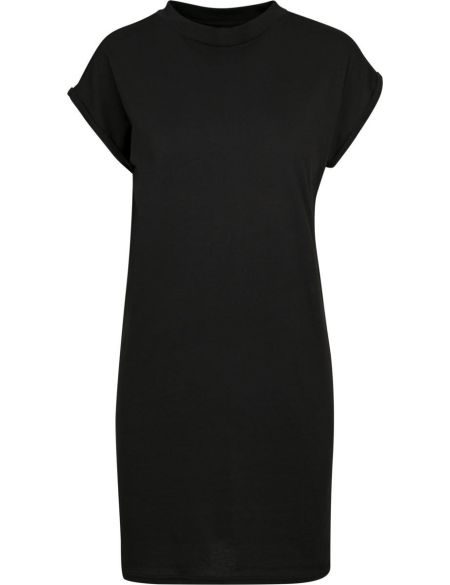 T-Shirt-Kleid mit Stehkragen Build your Brand BY101 schwarz