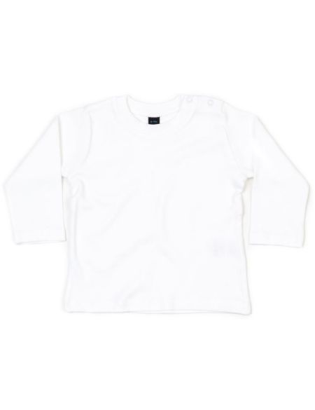 Kinder Langarm T-Shirt Babybugz BZ11 weiß