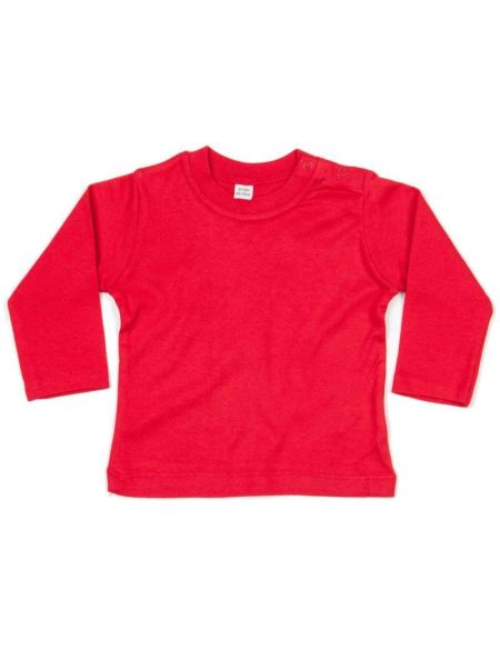 Kinder Langarm T-Shirt Babybugz BZ11 weiß