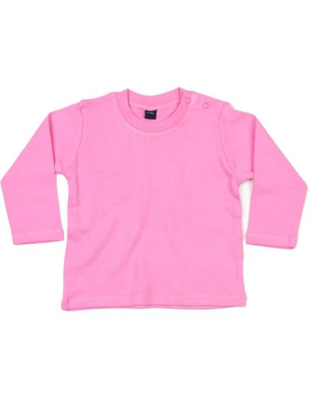 Kinder Langarm T-Shirt Babybugz BZ11 weiß