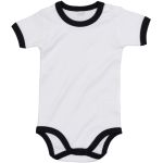 Babybugz BZ19 weiß/schwarzer Kinderbody mit Besatz