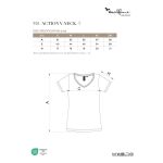 Damen T-Shirt mit tieferem Ausschnitt Malfini Action V-Neck 701 weiß