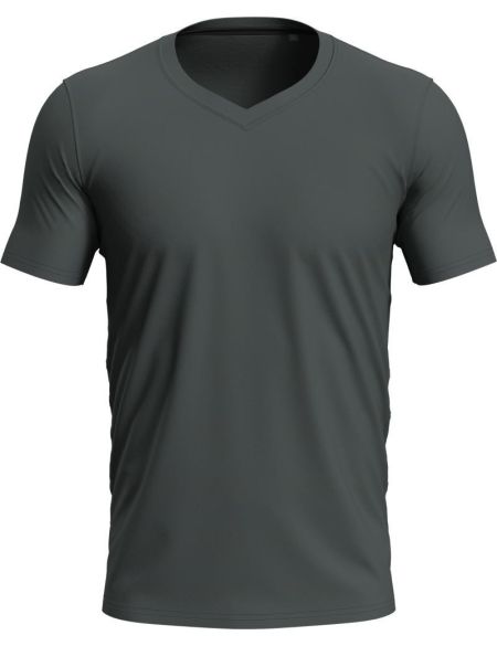 Herren T-Shirt mit V-Ausschnitt Stedman Stretch-T V-neck weiß