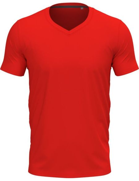 Herren T-Shirt mit V-Ausschnitt Stedman Stretch-T V-neck weiß