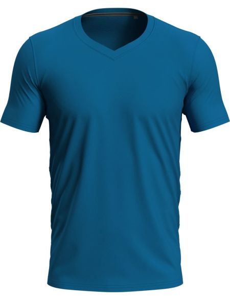Herren T-Shirt mit V-Ausschnitt Stedman Stretch-T V-neck weiß