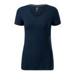 Damen T-Shirt mit tieferem Ausschnitt Malfini Action V-Neck 701 weiß