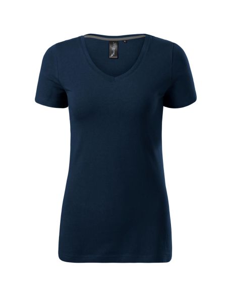Damen T-Shirt mit tieferem Ausschnitt Malfini Action V-Neck 701 weiß