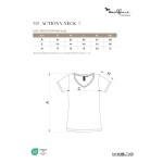 Damen T-Shirt mit tieferem Ausschnitt Malfini Action V-Neck 701 weiß