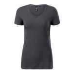 Damen T-Shirt mit tieferem Ausschnitt Malfini Action V-Neck 701 weiß
