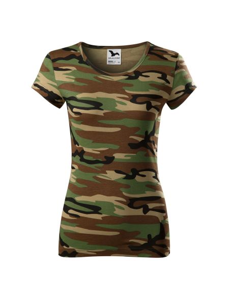 Damen T-Shirt Malfini Camo Pure C22 Camouflage grau