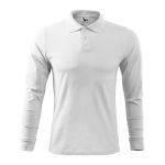 Herren Langarm-Poloshirt Malfini Single J. LS 211 weiß