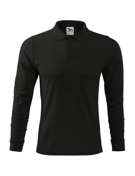 Herren Langarm-Poloshirt Malfini Single J. LS 211 weiß