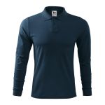Herren Langarm-Poloshirt Malfini Single J. LS 211 weiß
