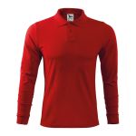 Herren Langarm-Poloshirt Malfini Single J. LS 211 weiß