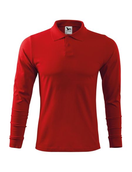 Herren Langarm-Poloshirt Malfini Single J. LS 211 weiß