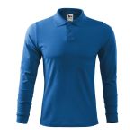 Herren Langarm-Poloshirt Malfini Single J. LS 211 weiß