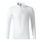 Herren Langarm-Poloshirt Malfini Pique Polo LS 221 weiß