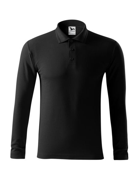 Herren Langarm-Poloshirt Malfini Pique Polo LS 221 weiß