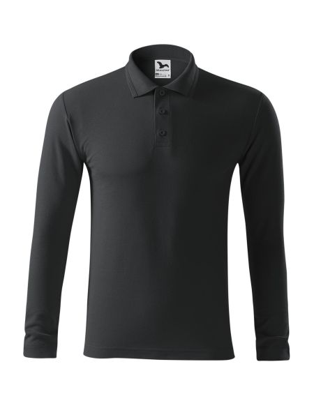 Herren Langarm-Poloshirt Malfini Pique Polo LS 221 weiß