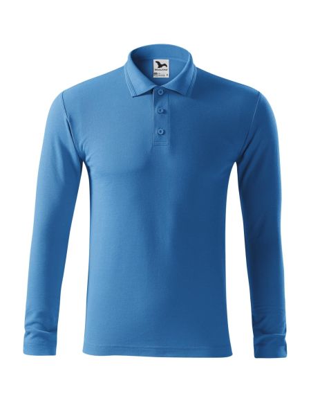 Herren Langarm-Poloshirt Malfini Pique Polo LS 221 weiß