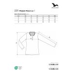 Damen Langarm-Poloshirt Malfini Pique Polo LS 231 weiß