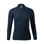 Damen Langarm-Poloshirt Malfini Pique Polo LS 231 weiß