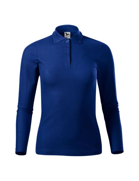 Damen Langarm-Poloshirt Malfini Pique Polo LS 231 weiß