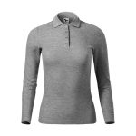 Damen Langarm-Poloshirt Malfini Pique Polo LS 231 weiß