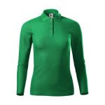 Damen Langarm-Poloshirt Malfini Pique Polo LS 231 weiß
