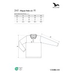 Kinder Langarm-Poloshirt Malfini Pique Polo LS 241 weiß
