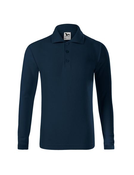 Kinder Langarm-Poloshirt Malfini Pique Polo LS 241 weiß