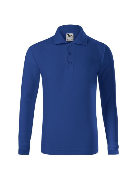 Kinder Langarm-Poloshirt Malfini Pique Polo LS 241 weiß