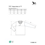 Kinder Langarm-Poloshirt Malfini Pique Polo LS 241 weiß