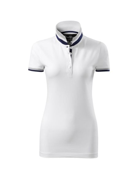 Damen Poloshirt Malfini Collar Up 257 weiß