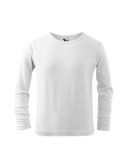 Kinder Langarm T-Shirt Malfini Fit-T LS 121 weiß