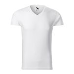 Men's T-shirt Malfini Slim Fit V-Neck 146 white