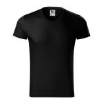 Tričko pánské Malfini Slim Fit V-Neck 146 černá